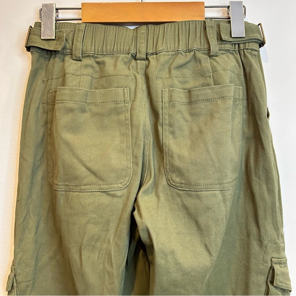 Fashion Nova High Standards Wide Leg Cargo Pants Olive Green Utility - Picture 10 of 12